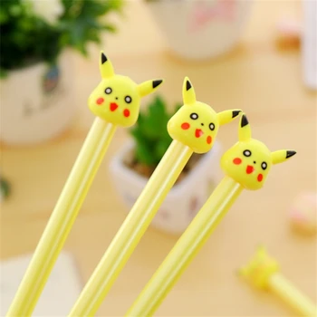 4 Stk Nye Ankommer 0,3 mm Søde Kawaii Pikachu Plast Gel Pen Dejlige Pokemon Gå Pen For Børn koreanske Papirvarer