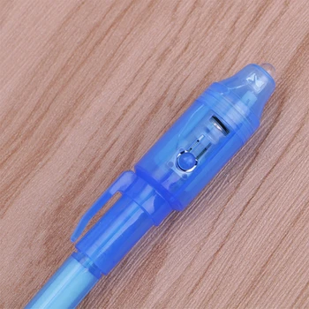 4 STK/sæt Usynligt Blæk Pen Bygget i UV-Lys Magic Marker For Pen Sikkerhed til At Bruge W15