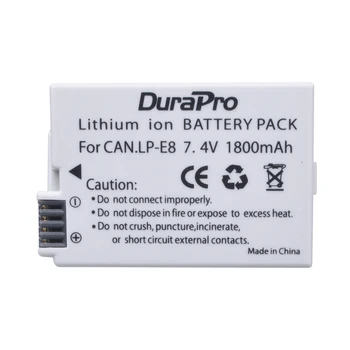 4 stk x DuraPro 1800mAH LP-E8 LP-E8 LPE8 Genopladelige Kamera Batteri til Canon 550D 600D Batteri af Høj Kvalitet !
