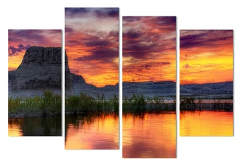 4 Stykke Lærred Maleri Arizona Søen Rock HD Trykt Lærred Kunst Udskriver Væg Kunst, Home Decor Poster Billede til stuen XA143C