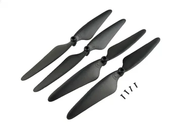 4 sæt knive for Hubsan X4 H502E H502S fire-akse fly, helikoptere propel dele blade tilbehør sort