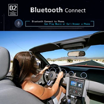 4012B 4,1 tommer 1 Din Bil Radio Auto Audio Stereo FM-Bluetooth 2.0 bakkamera USB-Fjernbetjening på Rattet