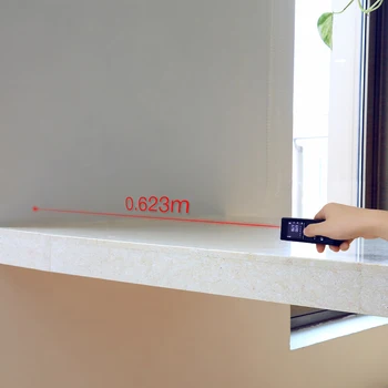 40M Digital Laser Distance Meter med Stort LCD-Display 2 mm Nøjagtighed Mini Håndholdte Laser Afstandsmåler Laser Tape Vifte Måle CE
