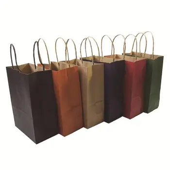 40PCS Fashionable kraftpapir gave pose med håndtag/shopping tasker/Christmas brown pakning af taske/Fremragende kvalitet 21X15X8cm