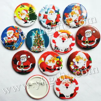 40PCS/LOT,3 cm(1,2 tommer),Mix jul badge,Søde pins,Studerende belønning,Mode-knappen,Hold logo,Goody bag.X ' mas brocher,billige
