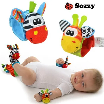 40pcs/masse baby rangle legetøj Sozzy Have Bug Håndled Rasle og fødder og Sokker 4 style (2 stk talje+2 stk sokker) (10 sæt)