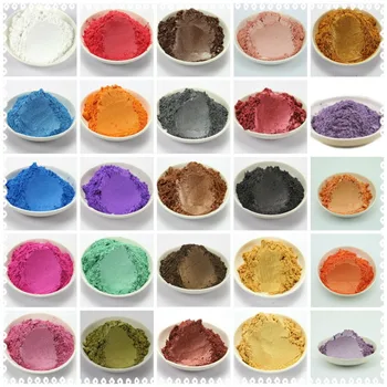 42 Farver Blandet Sunde Naturlige Mineralske Glimmer Pulver DIY For Sæbe Farvestof Sæbe Farvestof makeup-1 Parti =5g/10g*42 farver =210g/420g