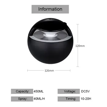 450ML Guiden Ultralyd Befugtere Luft Luftfugter Tåge Kaffefaciliteter Afgørende for Diffusorer Aroma Diffuser Lampe for Husholdningsapparater