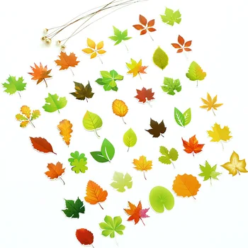 46 stk/pakke Blade af Efteråret Label Stickers Sæt Dekorative Brevpapir, Klistermærker Maple leaf dekoration klistermærker