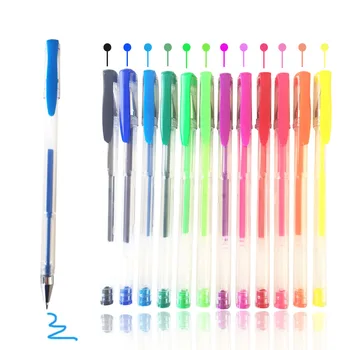 48/60/100/120 Farve Gel Pen Sæt til Genfyldning Pastel Metallic Neon Glitter Tegning Farve Pen Skolens Brevpapir Markør for Børn