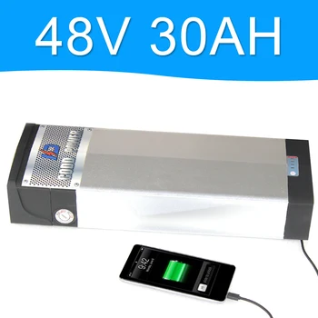 48V 2000W Lithium Batteri 48V 30AH med 5V USB Port Aluminium legering Bageste rack Batteri 48V El-cykel 48v batteri 8fun