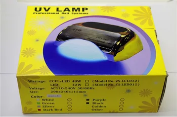 48w led-UV-lampe til nail Polish Gel hurtig kemisk Hærdning Søm værktøj med automatisk hånd sensor EU-AU OS UK stik 12W CCFL + 36W LED