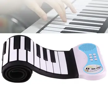 49 Nøgler Fleksibel Side Rulle Op Klaver Elektronisk Tastatur Orgel Oplysning Musik Gave til Børn, Studerende, Musik, Performance