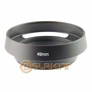 49mm Metal Sort Udluftet Modlysblænde til Canon Olympus Leica M Contax Fujifilm, Sony