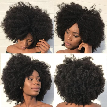 4B 4C Afro Kinky Krøllet Clip I Human Hair Extensions Brasilianske Remy Hår Naturlige Menneskelige Hair Clip-Ins Bundt Rosa Queen