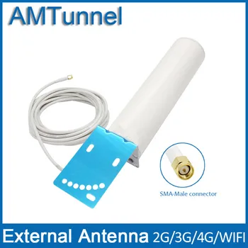 4g-Modem Antenne 4G LTE Antenne 12dBi 3G Antenne booster WIFI-Antenne med 5m kabel-og SMA male for repeater router 4g-modem