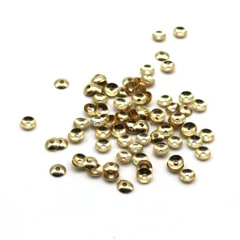 4mm Hul: 1mm Metal Runde Perler Caps Engros Ca 1000Pcs Filigran Spacer Perle Caps For Smykker at Gøre endekapper B437