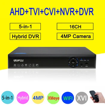 4MP Kamera Overvågning Blue-Ray XMeye Hi3531A 16CH 6 i 1 Wifi Hybrid Coaxial Onvif NVR CVI TVi AHD CCTV DVR Gratis fragt