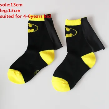 4Pairs/Masse Bomuld Kids Socks 4-6T Drenge Sport Sokker Spiderman, Superman / Batman Flash Børns Fodbold, Basketball Sokker