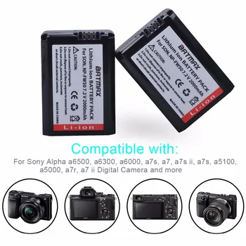 4pc NP-FW50 NP-FW50 FW50 Batteri+LCD-Dual USB Oplader til Sony A6000 5100 a3000 a35 A55 a7s II alpha alpha 55 7 A72 A7R Nex7 NE