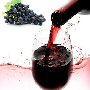 4pc/set Brudsikkert Plast Glas Vin Ubrydelig PCTG Red Wine Tumbler Glas Kopper Genanvendelige Gennemsigtig Frugt, Juice, Øl Cup