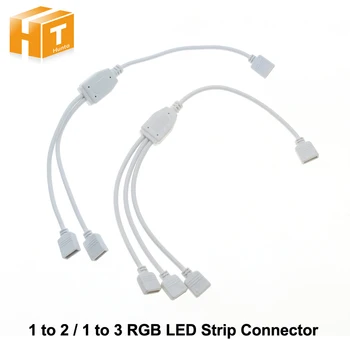 4pin HUB 1 til 3 / 1 til 2 RGB LED Strip-Stik.