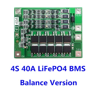 4S 40A 12.8 V 14,4 V 18650 LiFePO4 BMS/ lithium-jern-batteri beskyttelse bord med udligning begynde at bore Standard/Balance