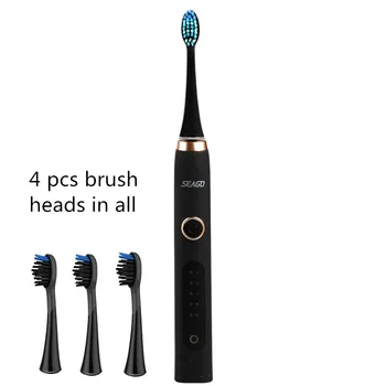 4stk børste hoveder Sonic Elektrisk Tandbørste Vandtæt USB-genopladelige 6MM swing 5 modeller tandbørste kridtning Seago S8