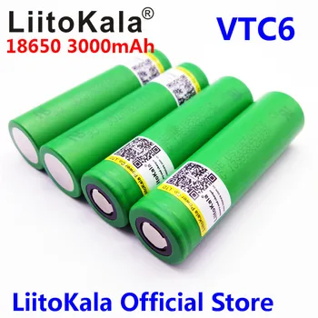 4stk Liitokala Nye Oprindelige 3,6 V US18650 VTC6 3000mAh 30A Udledning E-Cig Batteri Til Sony Gratis fragt!!
