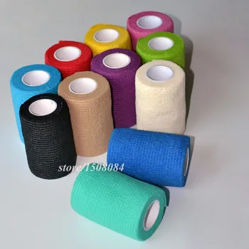 4stk/Masse 7,5 cm x 4,5 m Selvklæbende elastisk Vævet Sammenhængende Klæbende Bandage Wrap