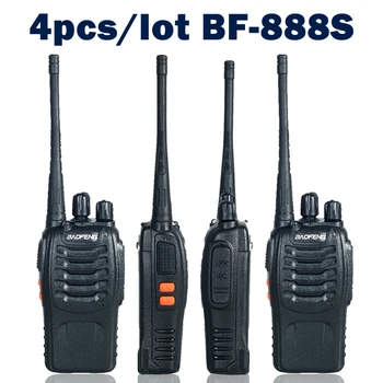 4stk/masse Baofeng bf-888s To-Vejs Radio Walkie Talkie Dual Band 5W Håndholdte Pofung bf-888s 400-470MHz UHF Radio Scanner