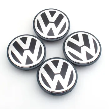 4stk/set OEM-65mm Hjul Center Cap Logo Hub Dække Badge Emblem for VW Jetta Golf MK5 Passat