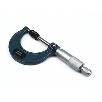 4stk Udvendigt Mikrometer Sæt Ratchet Stop Type 0-100 mm (0-25 mm/25-50mm/50-75mm/75-100mm) Metal Måle Standarder Caliper Værktøjer