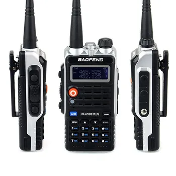 4STK UV B2Plus cb radio 8W handy baofeng 10 km mobile walkie talkie dual VHF/UHF 136-174/400-520mhz 4800mah batteri LCD-128ch