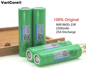 4STK VariCore For Samsung Nye 18650 2500 mAh Genopladeligt batteri 3,6 V INR1865025R M 20A decharge For E-cigaret brug