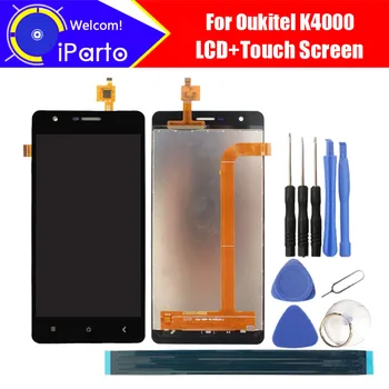 5.0 tommer Oukitel K4000 LCD Display+Touch Screen Digitizer Testet Nye LCD-Tv med Glas Panel Montering Til K4000 (2 tryk)