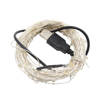 5/10M Strøm fra USB Garland LED String Lys Kobber Ledning Vandtæt RGB Fairy Lights Nye År Julepynt til Hjemmet