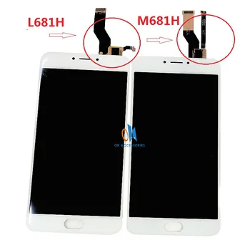 5.5 Inches For Meizu M3 Bemærk L681H M681H LCD Display+Touch Screen Digitizer Assembly Sort Hvid Farve Med Kit 1PC/Masse
