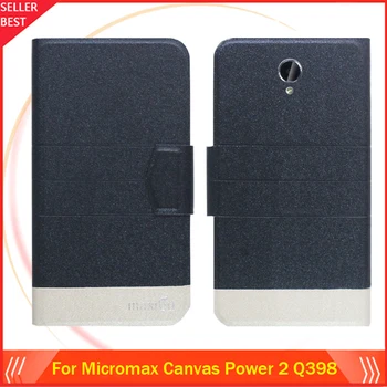5 Farver Hot! Micromax Canvas Power 2 Q398 Sag Telefonen Læder Cover,Luksus Fuld Klip-Stand Læder Telefon Shell Tilfælde