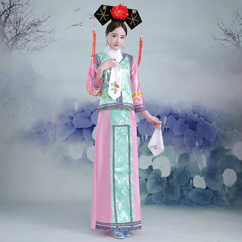5 farver, nye Broderi pige Qing-Dynastiet Prinsesse Kostume kvinder ' s gamle domstol kjole til cosplay scene