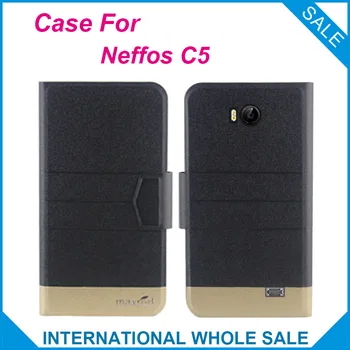 5 Farver Super! Neffos C5 Tilfælde Modebranchen Magnetisk lås, Høj kvalitet Læder Eksklusiv Tilfældet For Neffos C5