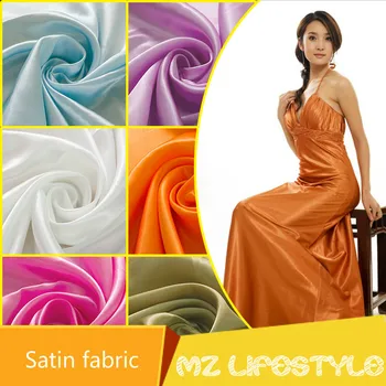 5 m/meget høj kvalitet skinnende polyester satin efterligne silke stof af værftet DIY sy Kostumer brudekjole stof