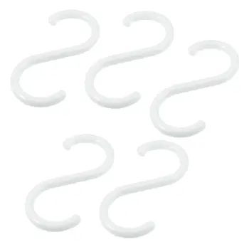 5 Stk. Hvide Plastik S Form Krog til Hjemme-Tøj Kurve