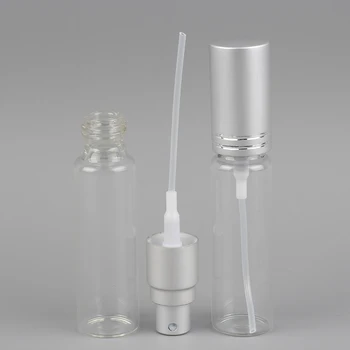5 Stykker/Lot 5 ML 10 ML Mini Bærbare Farverige Glas Parfume Flaske Med Aluminium Forstøver Tom Kosmetiske Beholdere Til Rejser