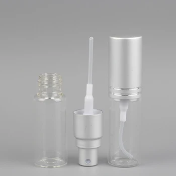 5 Stykker/Lot 5 ML 10 ML Mini Bærbare Farverige Glas Parfume Flaske Med Aluminium Forstøver Tom Kosmetiske Beholdere Til Rejser