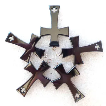 (5 stykker/masse) Engros Naturlige Skåret Hematite halskæde Perle 40x26x4mm Gratis Fragt Mode Smykker Z4832