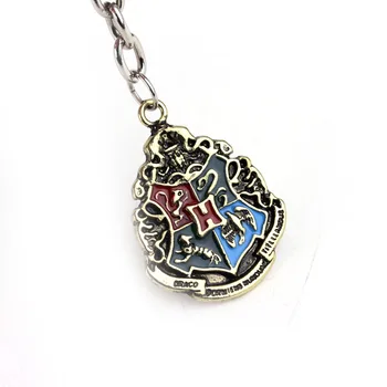 5 Style Nye Magic Academy Hogwarts Badge Nøglering Kæde vedhæng Nøglering