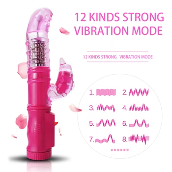 5-tilstand Rotation + 12-tilstand Dolphin Vibratorer Dual Klitoris Stimulator G spot Vibrator Voksen Sex Legetøj til kvinder