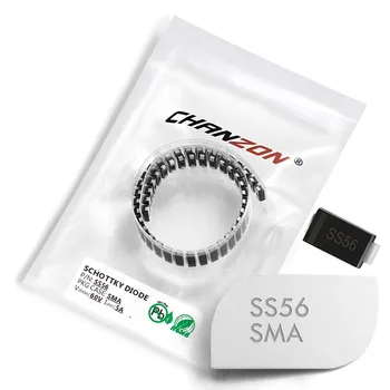 (50/200 Pc ' er) SS56 SMD Schottky Barrier Ensretter Dioder 5A 60V SMA (GØR-214AC) 5 Amp 60 Volt