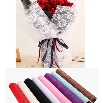 50 CM*5 Meter koreanske Bløde Trykt Steg Gaze Serie Buket Blomster Emballage Blomst indpakningspapir Bryllup Part Indretning